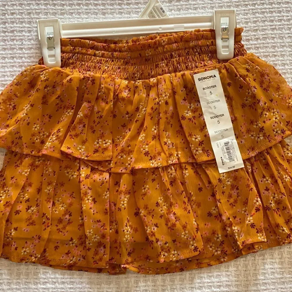 SONOMA FOR LIFE Smocked Tulip Hem Scooter Skirts 5